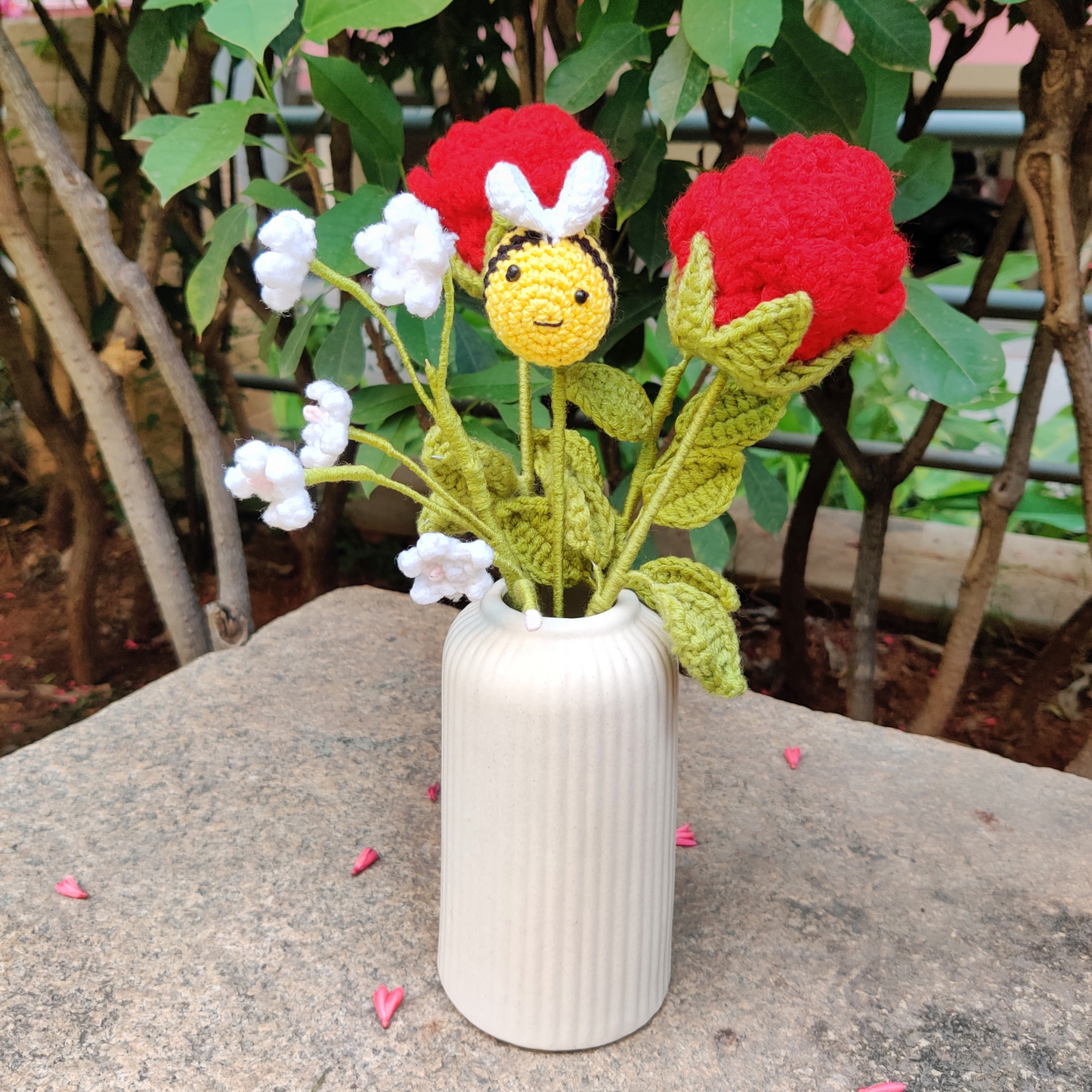 Buzz & Bloom Crochet Flower Vase