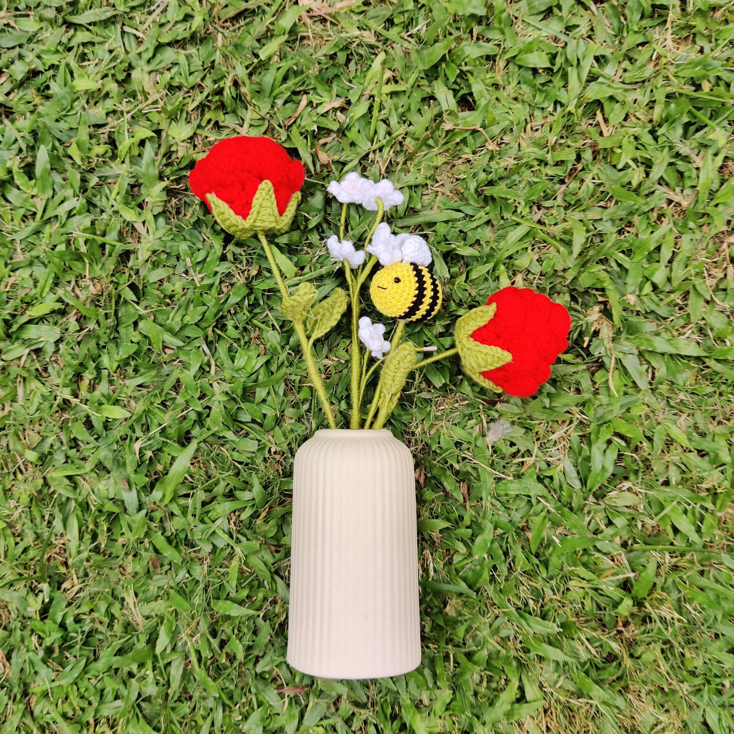 Buzz & Bloom Crochet Flower Vase
